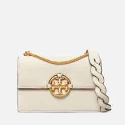 TORY BURCH MILLER SMALL FLAP SHOULDER BAG - IVORY