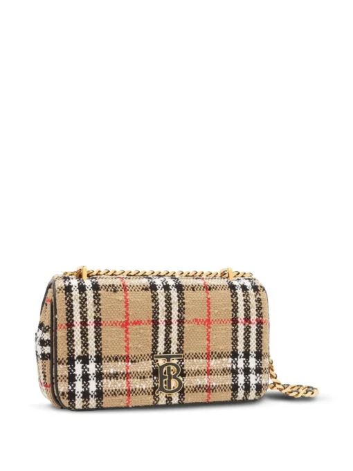 BURBERRY LOLA VINTAGE CHECK BOUCLE SHOULDER BAG - Image 5