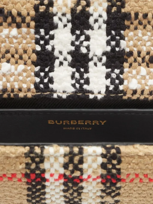 BURBERRY LOLA VINTAGE CHECK BOUCLE SHOULDER BAG - Image 4