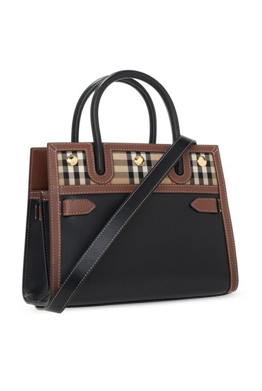 BURBERRY BABY TITLE BAG IN VINTAGE CHECK LEATHER - Image 3