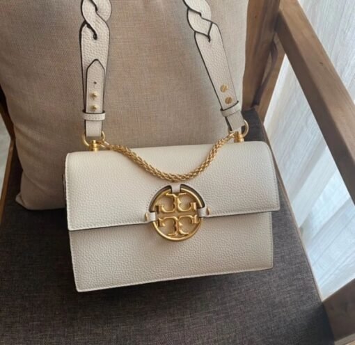 TORY BURCH MILLER SMALL FLAP SHOULDER BAG - IVORY - Image 3