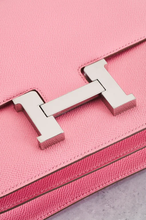 HERMÈS EPSOM CONSTANCE 24 SHOULDER BAG - PINK - Image 4
