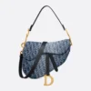 DIOR SADDLE BAG WITH STRAP (BLUE DENIM)