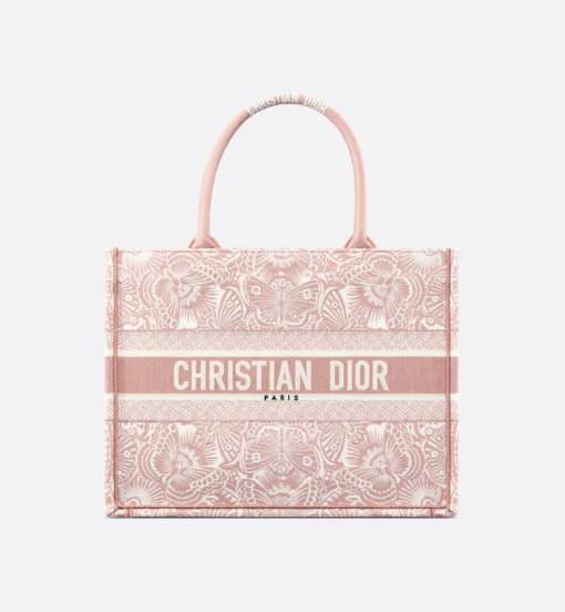DIOR BOOK TOTE BAG (PEACH BLOSSOM PINK)