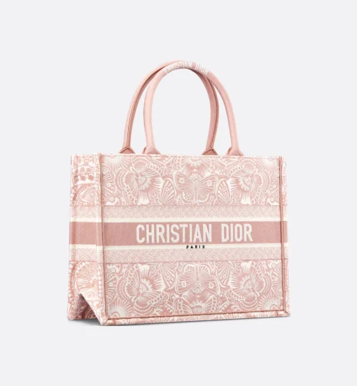 DIOR BOOK TOTE BAG (PEACH BLOSSOM PINK) - Image 4