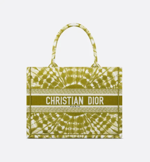 DIOR BOOK TOTE BAG (PERIDOT GREEN TIE)