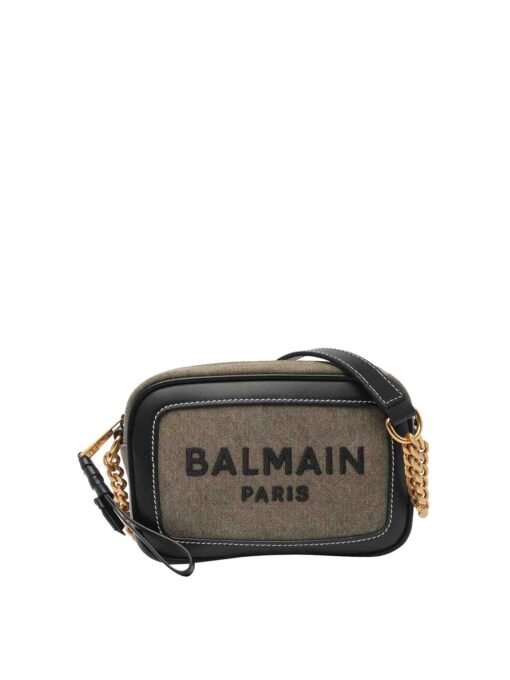 BALMAIN PARIS B-ARMY CROSSBODY BAG KHAKI/BLACK