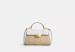 COACH ELIZA TOP HANDLE  - LIGHT KHAKI