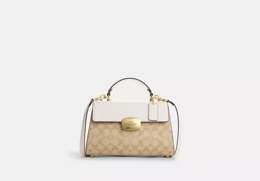 COACH ELIZA TOP HANDLE  - LIGHT KHAKI