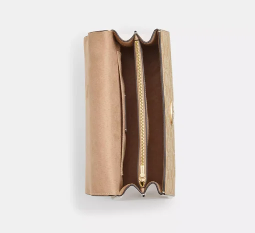 COACH ELIZA TOP HANDLE  - LIGHT KHAKI - Image 3