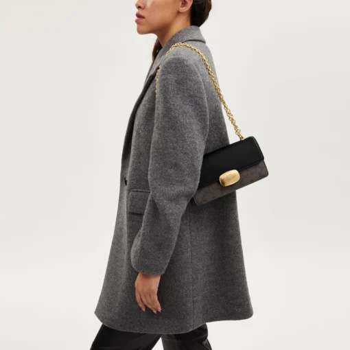 COACH ELIZA FLAP CROSSBODY IN SIGNATURE CANVAS - Image 5