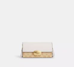 COACH ELIZA SMALL FLAP CROSSBODY - WHITE