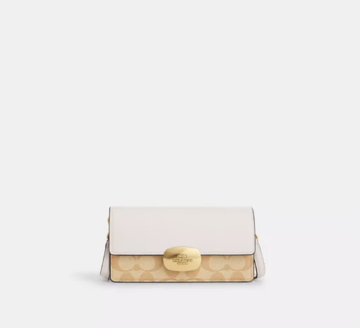 COACH ELIZA SMALL FLAP CROSSBODY - WHITE