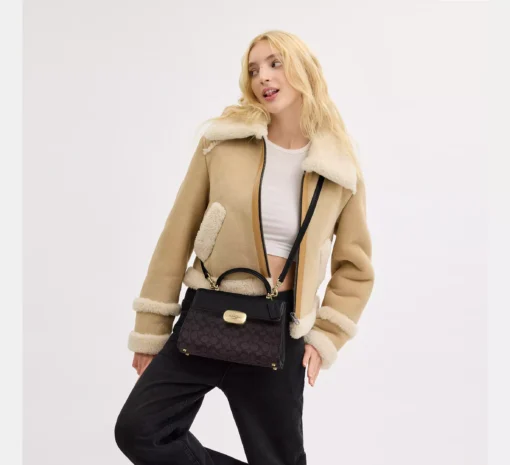 COACH ELIZA TOP HANDLE BAG - WALNUT - Image 4