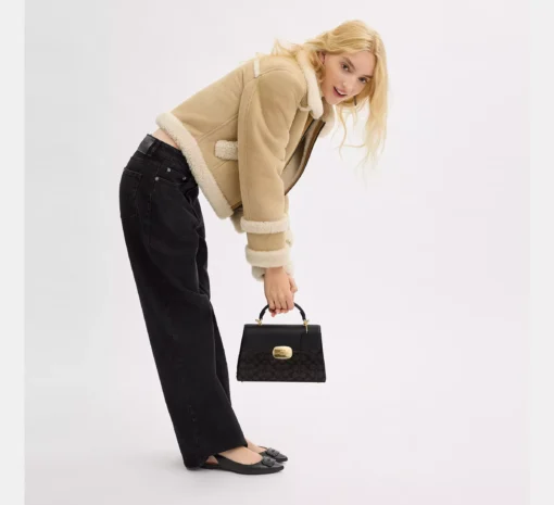 COACH ELIZA TOP HANDLE BAG - WALNUT - Image 5