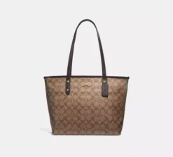 COACH CITY ZIP TOTE IN SIGNATURE CANVAS