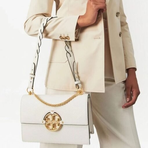 TORY BURCH MILLER SMALL FLAP SHOULDER BAG - IVORY - Image 2