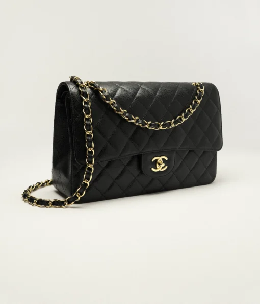 CHANEL CLASSIC GRAINED & GOLD TONE METAL BLACK - Image 2