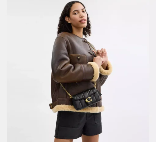 COACH TABBY QUILTED SHOULDER BAG (BLACK) - Image 2