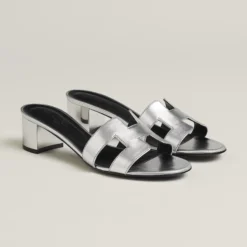 HERMES ORAN SANDAL (SILVER)