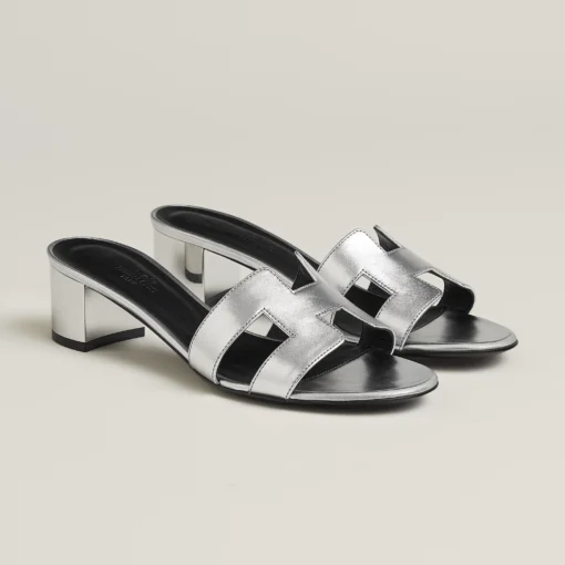 HERMES ORAN SANDAL (SILVER)