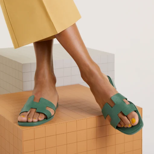 HERMES ORAN SANDAL (VERT LIERRE) - Image 3
